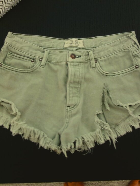 Where We Rise We The Free | Shorts | We The Free Button Fly High Rise Moss Sage Green ...